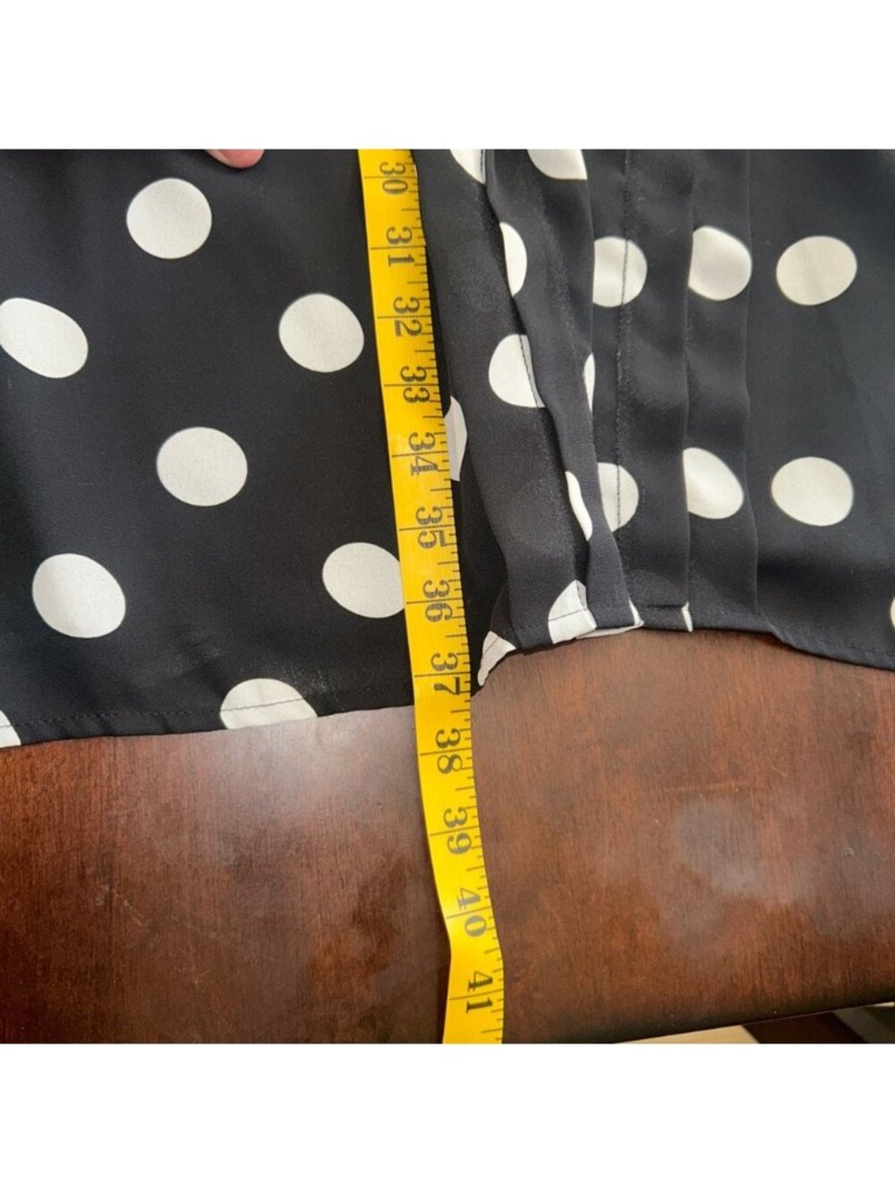 Black and White Polka Dot Sleeveless Dress - Picture 6 of 6